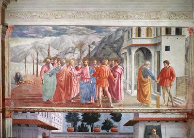 De Schatting, uit de Brancacci Kapel, c.1426 door Tommaso Masaccio